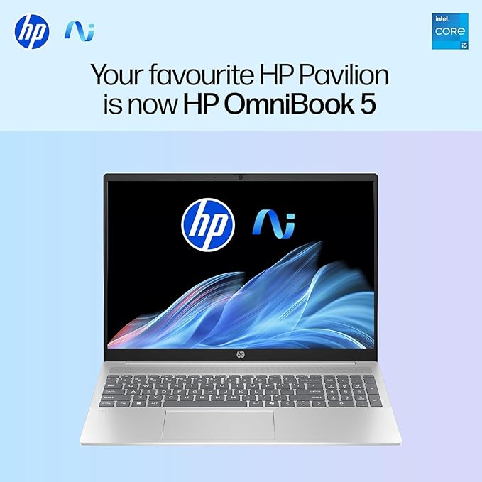 HP OmniBook 5 Intel 13th Gen Core i5 1334U 16GB 512GB SSD 16'' 2K Silver ba1008TU